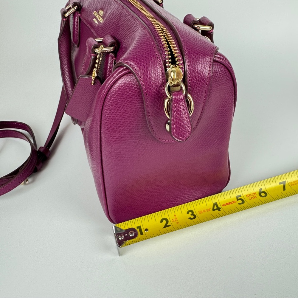 Coach Pebble Leather Satchel in Fuchsia - Picture 7 of 7